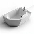 Baignoire rectangulaire en acrylique blanc dimensions 150 x 80 x 55cm