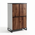 Armoire de rangement moderne en bois et métal 80 x 40 x 120 cm