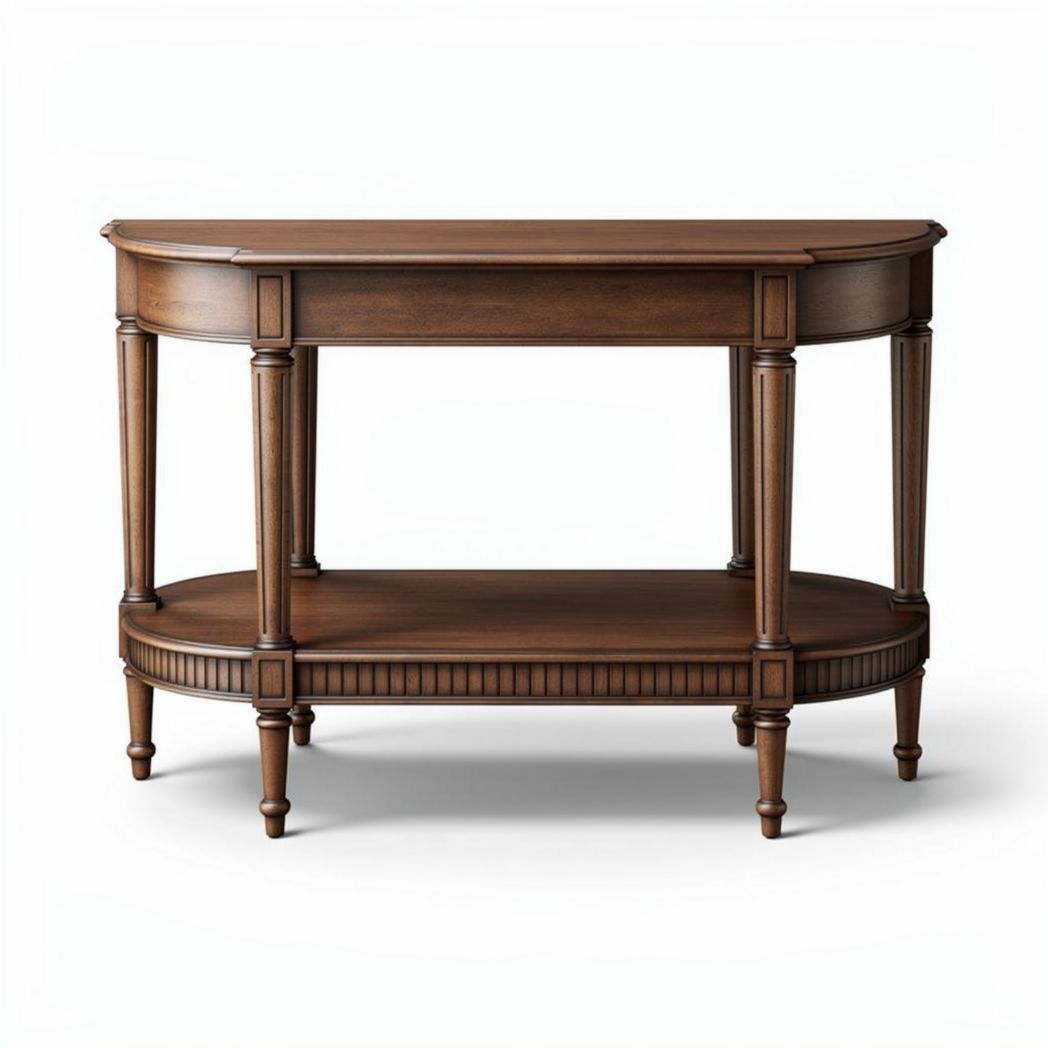 Table console en bois massif de style classique dimensions 100 x 40 x 75cm marron