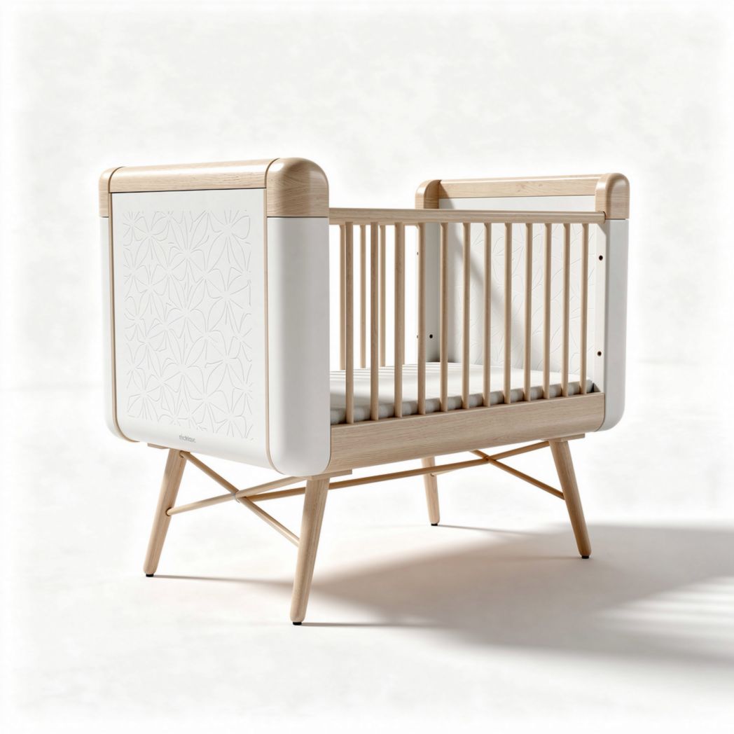Lit bébé en bois avec design épuré dimensions 120 x 70 x 90cm