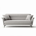 Canapé gris en tissu avec coussins amovibles dimensions 180 x 80 x 90cm